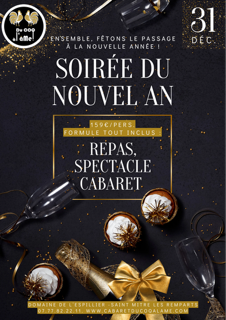 Réveillon De la St. Sylvestre au Coq à L’Ame !!!