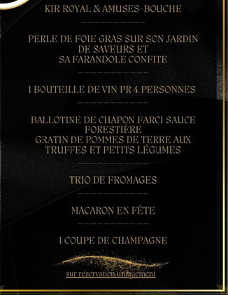 Réveillon De la St. Sylvestre au Coq à L’Ame !!!